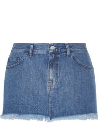 Marquesalmeida For Topshop Frayed Denim Mini Skirt