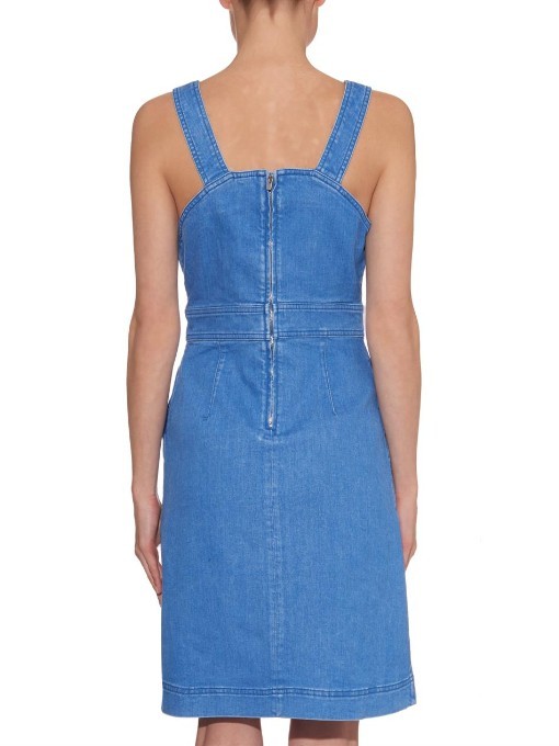 Stella McCartney Cut Out Stretch Denim Dress, $810 | MATCHESFASHION.COM ...