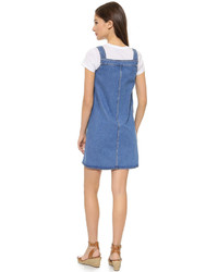 MiH Jeans Mih The Protest Denim Pinafore Dress