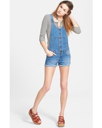 Free People Button Front Shortalls