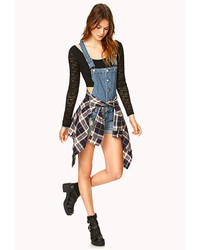 Forever 21 Distressed Overall Shorts
