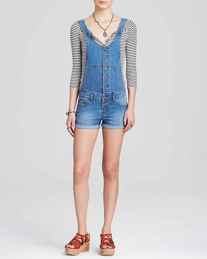 free people overall shorts