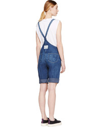 Levi's Vintage Clothing Blue Bib And Brace Youth Wear Short Overalls