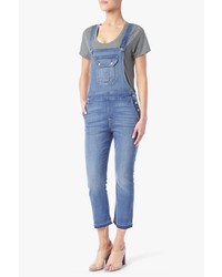 7 For All Mankind Crop Boot Overall In Delphi Beach