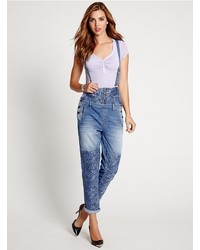 GUESS Denim Lace Overalls In Scotch Wash