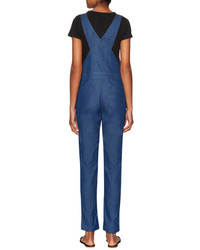 Solid & Striped The Cotton Button Embellished Overalls