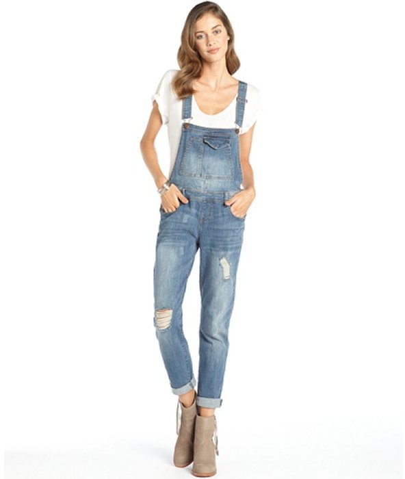 boyfriend distressed overalls