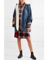McQ Alexander McQueen Denim And Faux Shearling Jacket