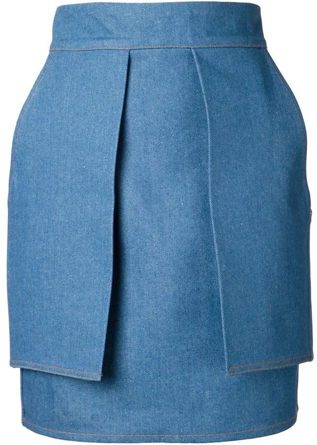 Eckhaus Latta Layered Denim Mini Skirt 379 Lookastic 2326