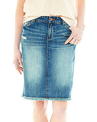 jcpenney blue jean skirts
