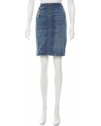 Versace Jeans Denim Pencil Skirt