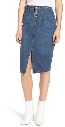 Lost Ink Denim Skirt, $64 | Nordstrom | Lookastic