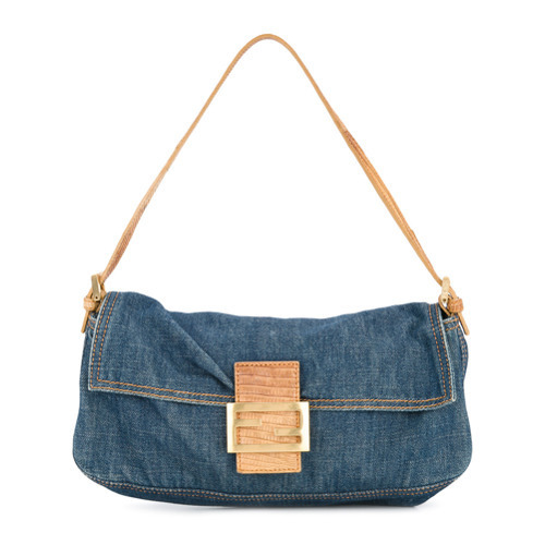 FENDI BLUE DENIM BAGUETTE