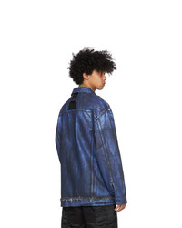 Ottolinger Blue Oversized Denim Painted Jacket