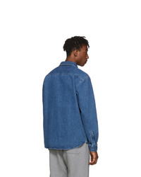 CARHARTT WORK IN PROGRESS Blue Salinac Shirt Jacket