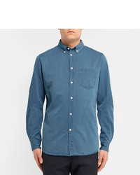 Norse Projects Anton Button Down Collar Washed Denim Shirt