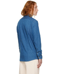 Zegna Blue Denim Shirt