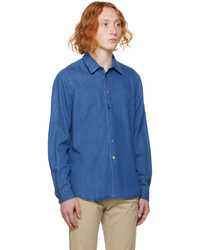 Ps By Paul Smith Blue Organic Cotton Shirt