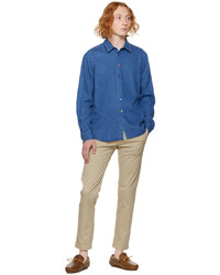Ps By Paul Smith Blue Organic Cotton Shirt