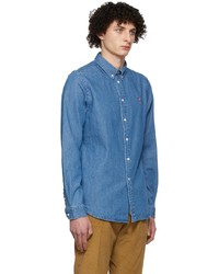 Ps By Paul Smith Blue Tailored Shirt