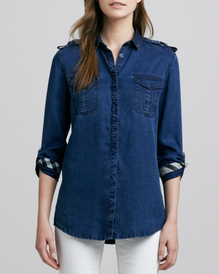Denim Patch Pocket Shirt, $325 | Neiman Marcus |