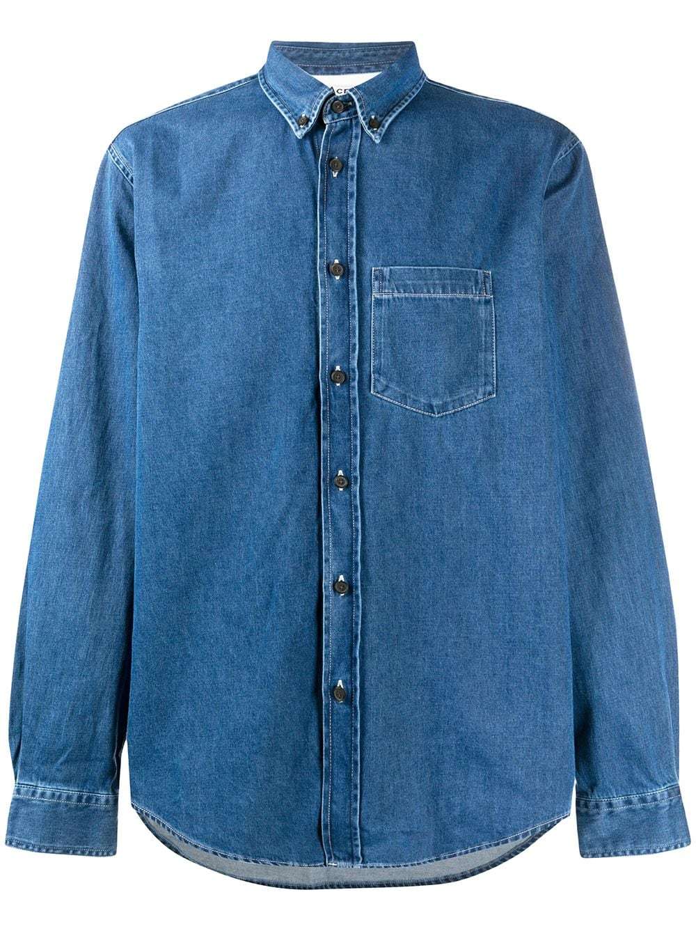 Acne Studios Button Down Denim Shirt, $230 | farfetch.com | Lookastic