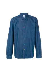 Ps By Paul Smith Denim Collared Shirt