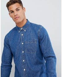 Abercrombie & Fitch Denim Shirt In Mid Wash