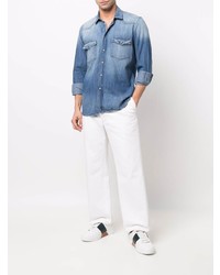 PT TORINO Long Sleeve Denim Shirt