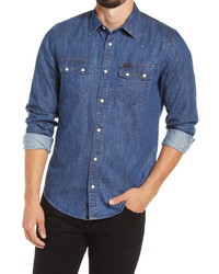Lee 101 USA Rider Western Flannel Snap Up Shirt