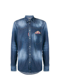 DSQUARED2 Stretch Washed Detail Shirt