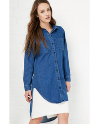 Dailylook Brandon Bell Denim Shirtdress In Blue Xs S Ml