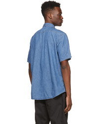 Levi's Blue Denim Two Pocket Relaxed Safari Short Sleeve Shirt