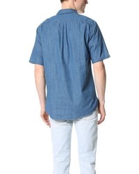 Shades of Grey by Micah Cohen Short Sleeve Zip Front Shirt