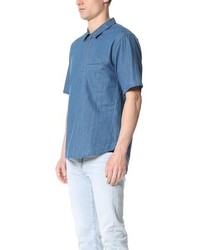 Shades of Grey by Micah Cohen Short Sleeve Zip Front Shirt