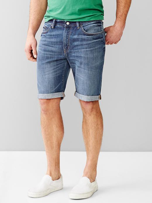 regular fit denim shorts