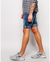 Blend of America Blend Denim Shorts Slim Fit Mid Distress Wash