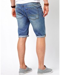 Asos Brand Denim Shorts In Longer Length