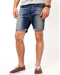 Asos Brand Denim Shorts In Slim Fit