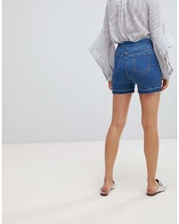 Current Air Denim Shorts With Piercing Detail