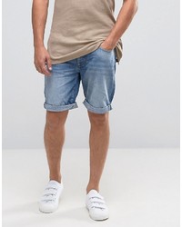 Selected Denim Shorts In Washed Blue