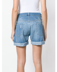 Twin-Set Distressed Denim Shorts