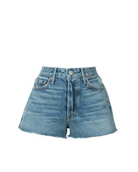 Grlfrnd Frayed Mini Denim Shorts
