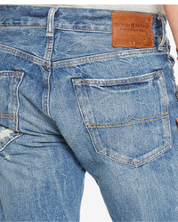 Denim & Supply Ralph Lauren Slim Fit Star Patch Ripped Denim Shorts