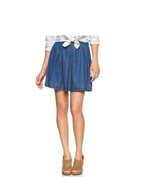 Gap Pleated Denim Mini Skirt