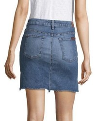 7 For All Mankind Step Hem Denim Skirt