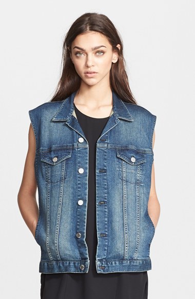 BLK DNM Jeans Vest 12 Denim Vest With Faux Suede Fringe | Where to buy ...