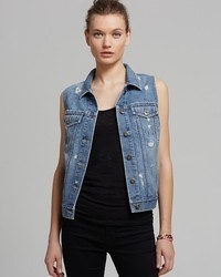 Vince Camuto Two By Destroyed Denim Vest