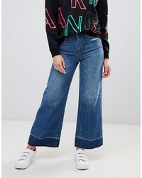 Armani Exchange Cropped Wide Leg Jeans
