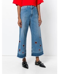 Vivetta Cut Out Heart Cropped Jeans